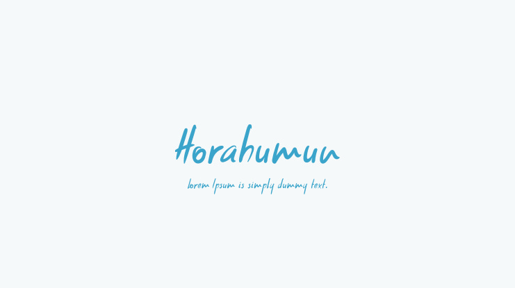 Horahumun Font