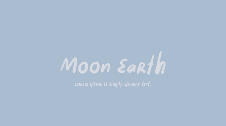 Moon Earth Font