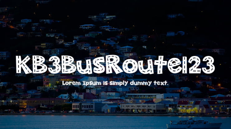 KB3BusRoute123 Font