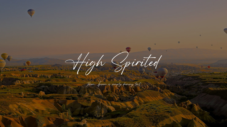 High Spirited Font