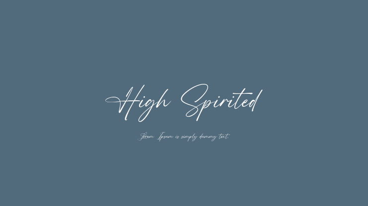 High Spirited Font