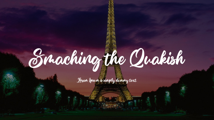 Smaching the Quakish Font