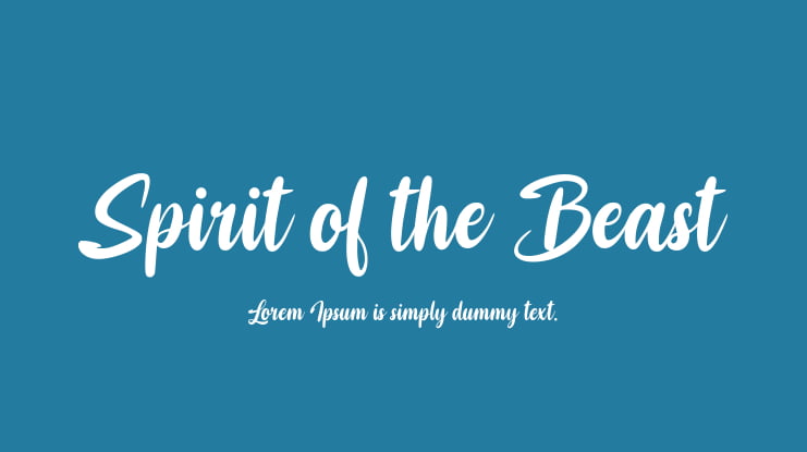 Spirit of the Beast Font