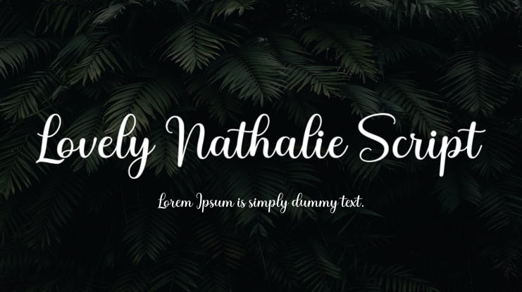 Lovely Nathalie Script Font