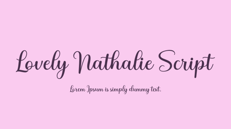 Lovely Nathalie Script Font