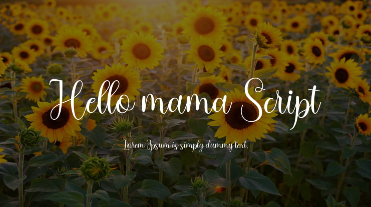 Hello mama Script Font