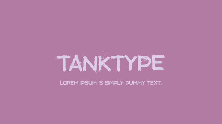 TANKTYPE Font