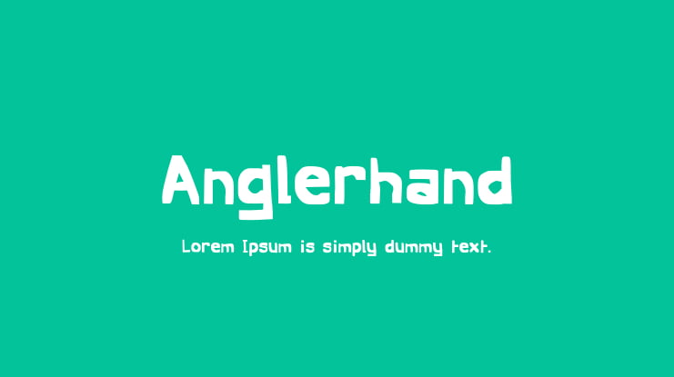 Anglerhand Font