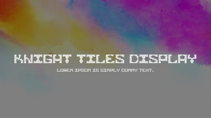 Knight Tiles Display Font Family