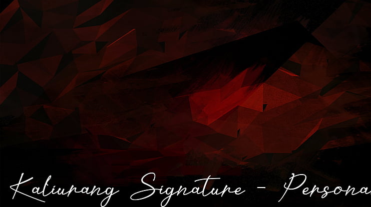 Kaliurang Signature - Personal Font