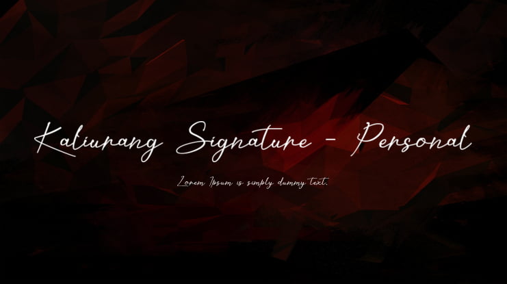 Kaliurang Signature - Personal Font