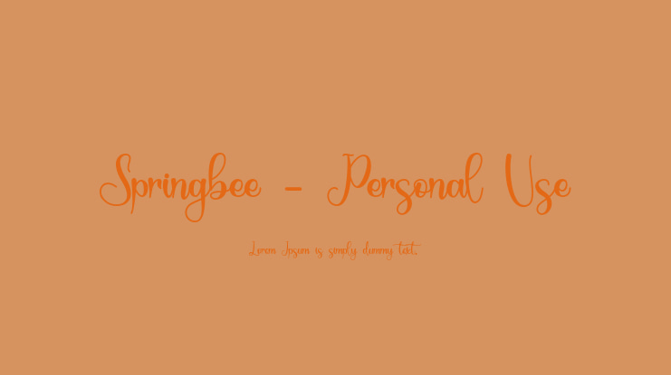 Springbee - Personal Use Font