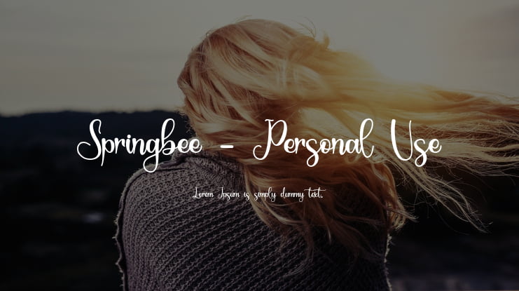 Springbee - Personal Use Font