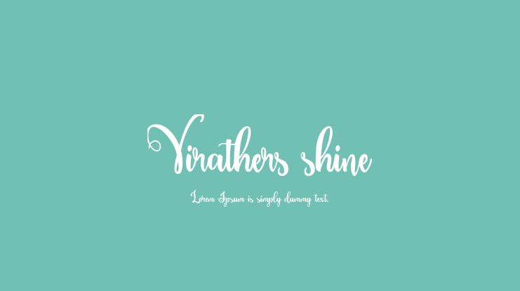 Virathers shine Font