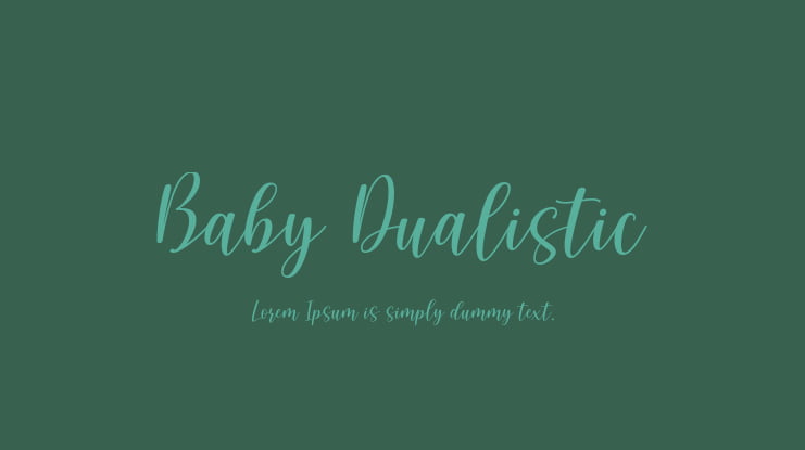 Baby Dualistic Font