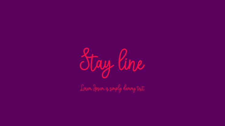 Stay line Font