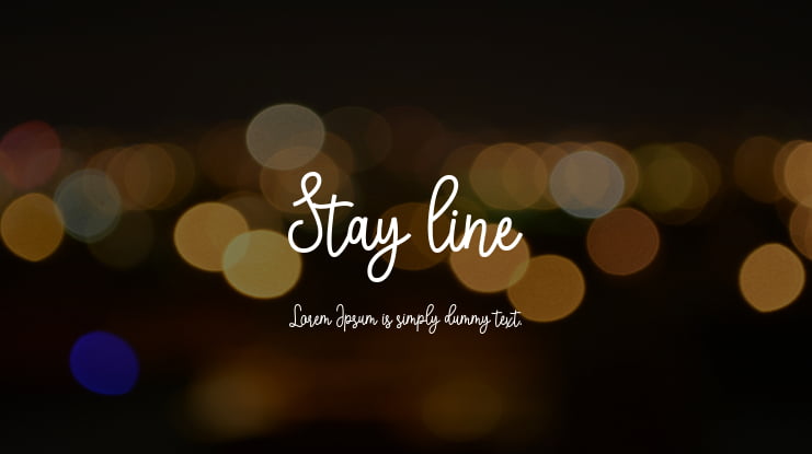 Stay line Font