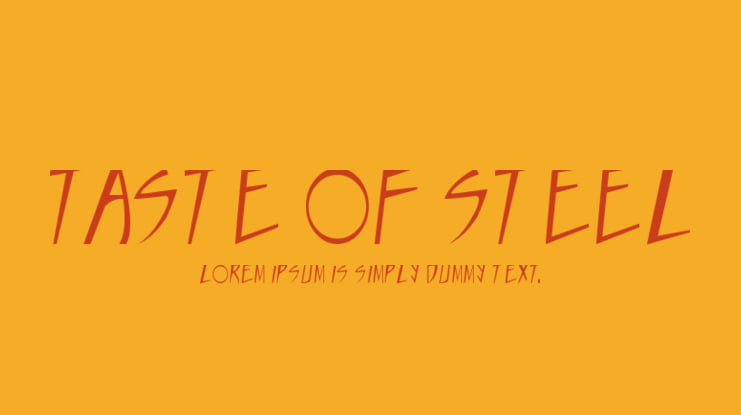 Taste of steel Font