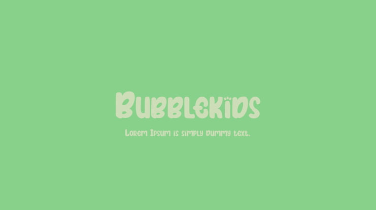 Bubblekids Font