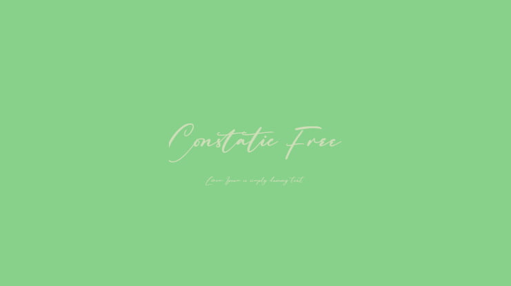 Constatic Free Font