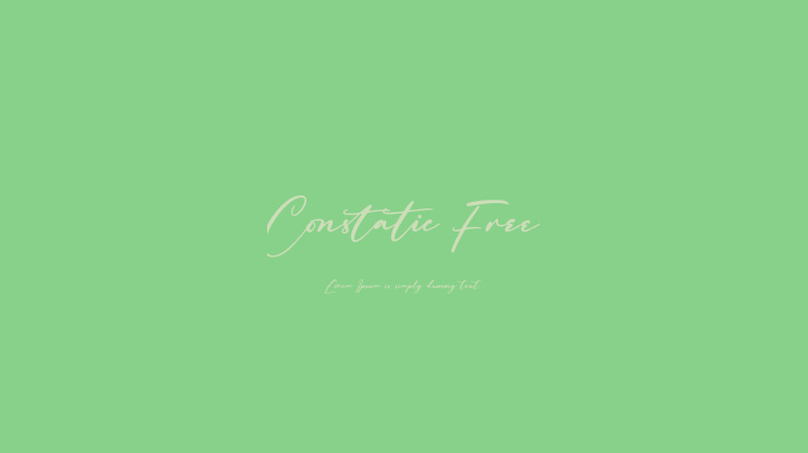 Constatic Free Font