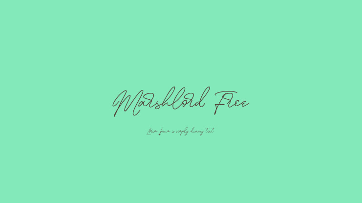 Marshlord Free Font