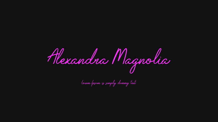 Alexandra Magnolia Font