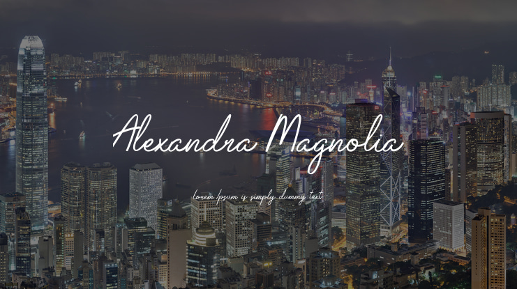 Alexandra Magnolia Font