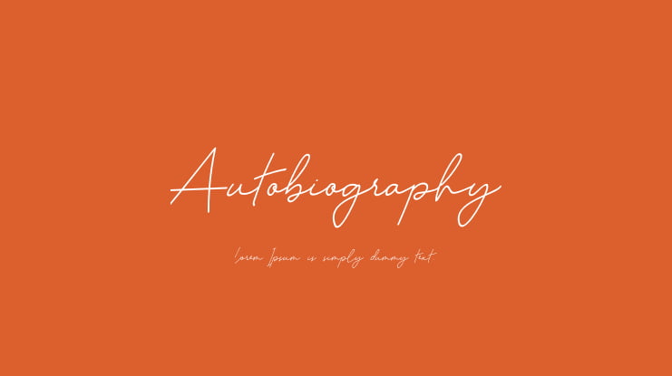 Autobiography Font