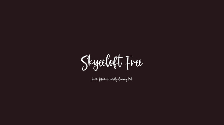 Skyeeloft Free Font