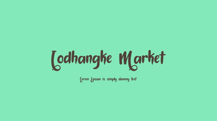 Lodhangke Market Font