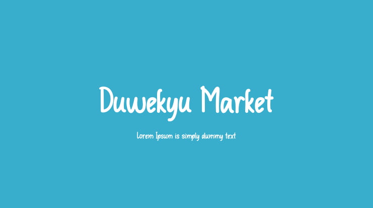 Duwekyu Market Font