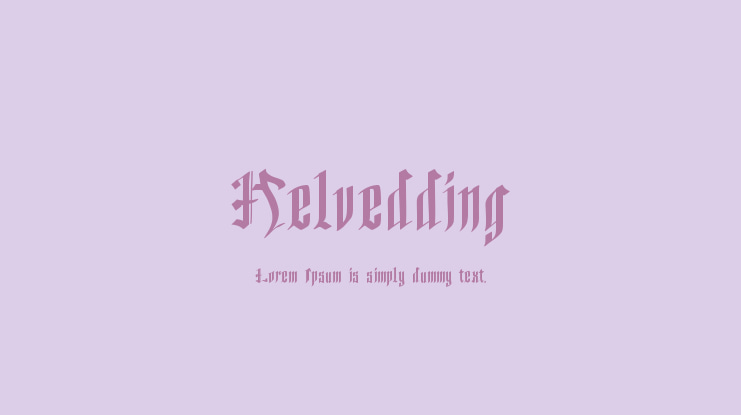 Helvedding Font