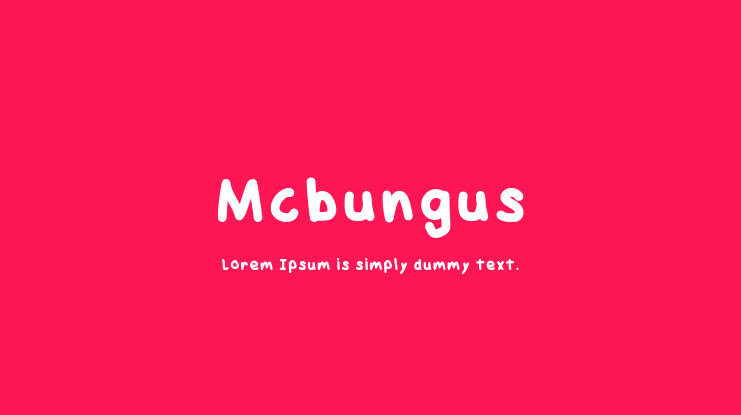 Mcbungus Font