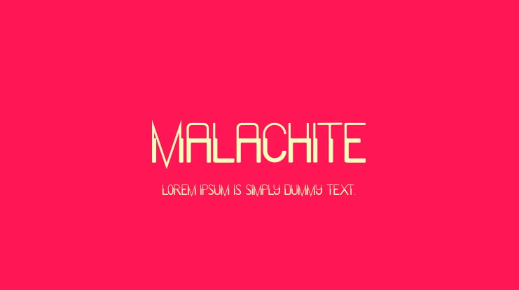 Malachite Font