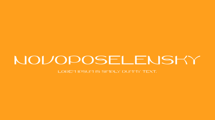 Novoposelensky Font