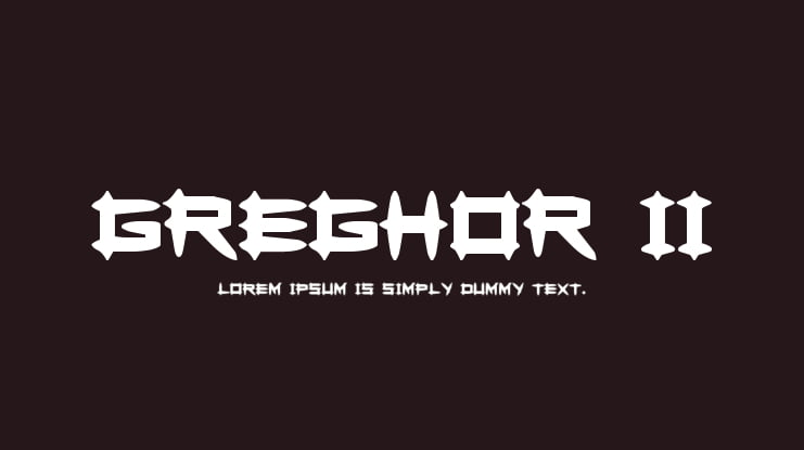 Greghor II Font
