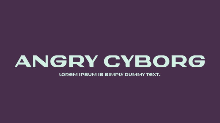 Angry Cyborg Font Family