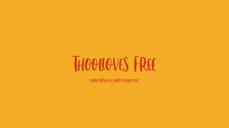 Thoolloves Free Font