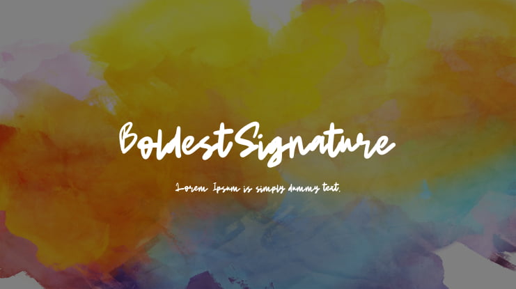 BoldestSignature Font