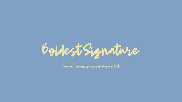 BoldestSignature Font