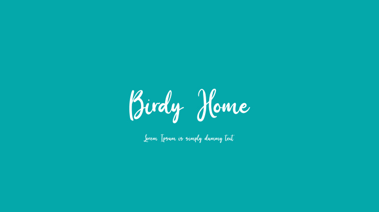Birdy Home Font