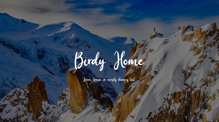 Birdy Home Font