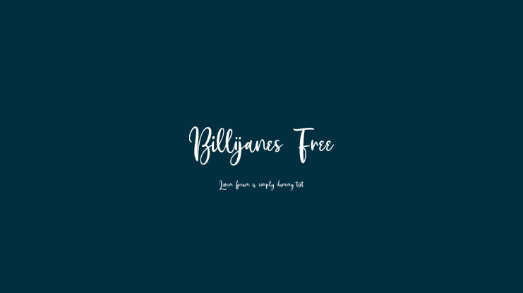 Billijanes Free Font