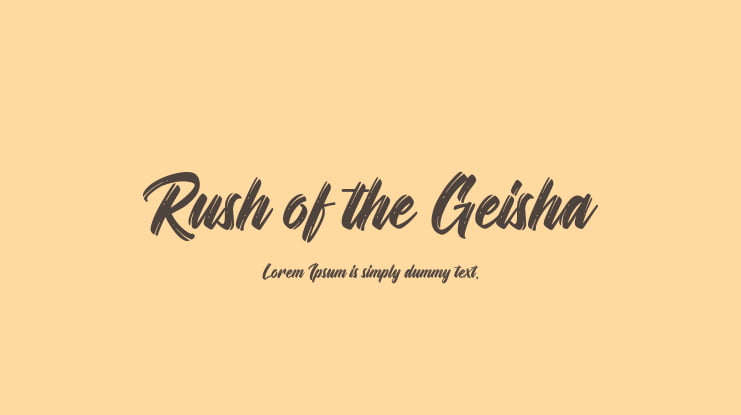 Rush of the Geisha Font