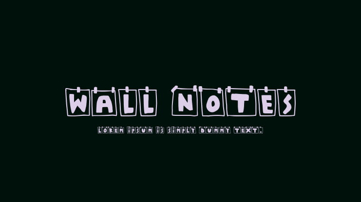 Wall Notes Font