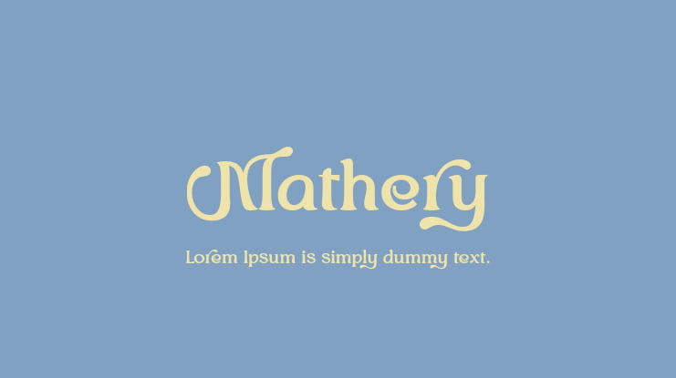 Mathery Font