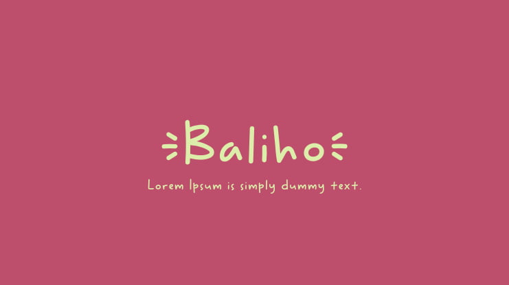 Baliho Font