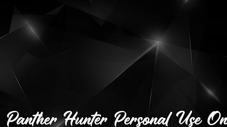 Panther Hunter Personal Use Onl Font Family