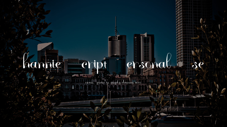 Rhannie Script Personal Use Font